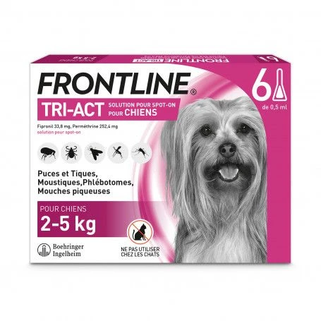 Boehringer Ingelheim Frontline Tri-Act XS Chien De 2 à 5 Kg 3 Boehringer Ingelheim Frontline Tri-Act XS Chien De 2 à 5 Kg
