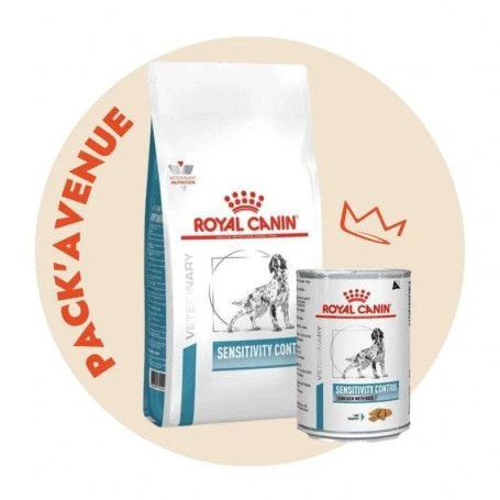 Pack'Avenue Royal Canin Dog Sensitivity Control Sac 14kg Avec 12 Boîtes Mousse POULET 3 Pack'Avenue Royal Canin Dog Sensitivity Control Sac 14kg Avec 12 Boîtes Mousse POULET